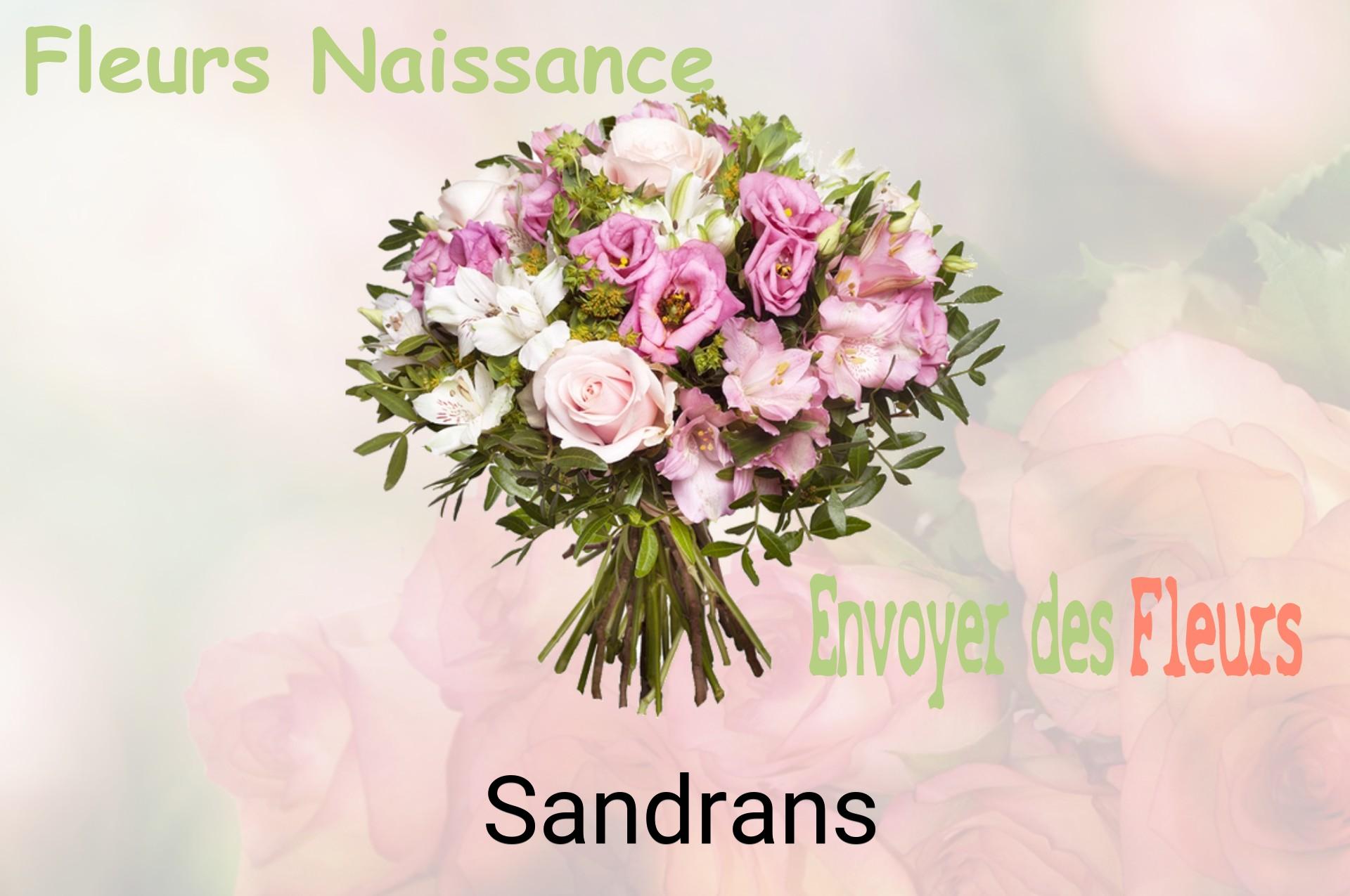 Bouquet de fleurs de naissance livré à Sandrans
